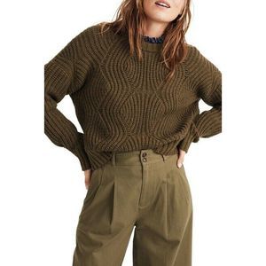 Madewell Everett Rib-Play Pullover Sweater S Cable